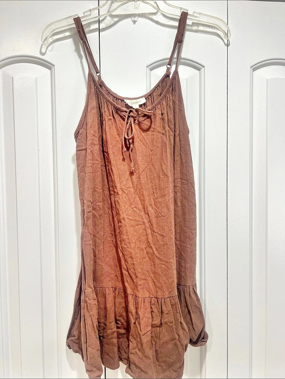 L.A. Hearts Brown Tiered Mini Dress Size Small